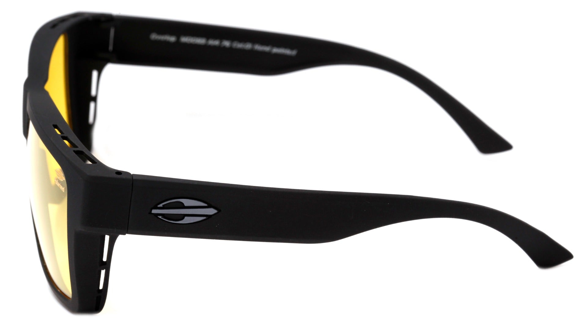 Óculos de Sol Mormaii Overlap De Sobreposição Preto Fosco / Amarelo Polarizado Unico - Lente 5,2 cm