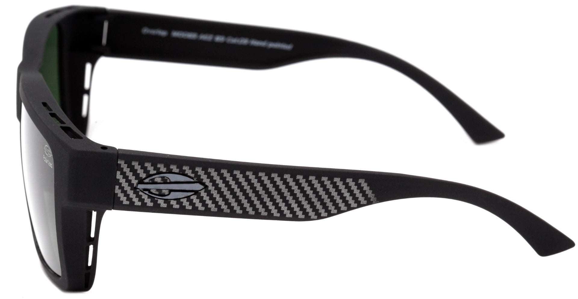 Óculos de Sol Mormaii Overlap De Sobreposição Preto Fosco / Verde G-15 Polarizado Unico - Lente 5,2 cm