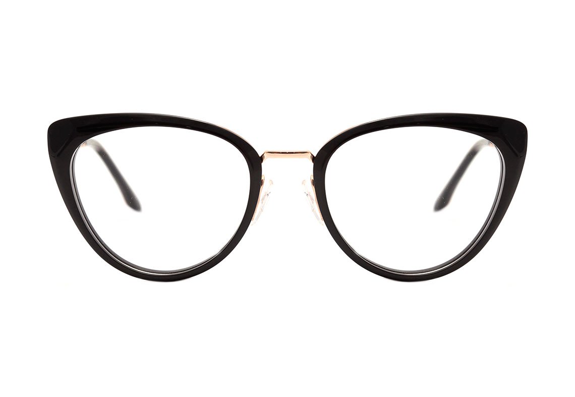 Ana Hickmann AH 6379 A01 Preto e Dourado Brilho - Lente 5,2 cm