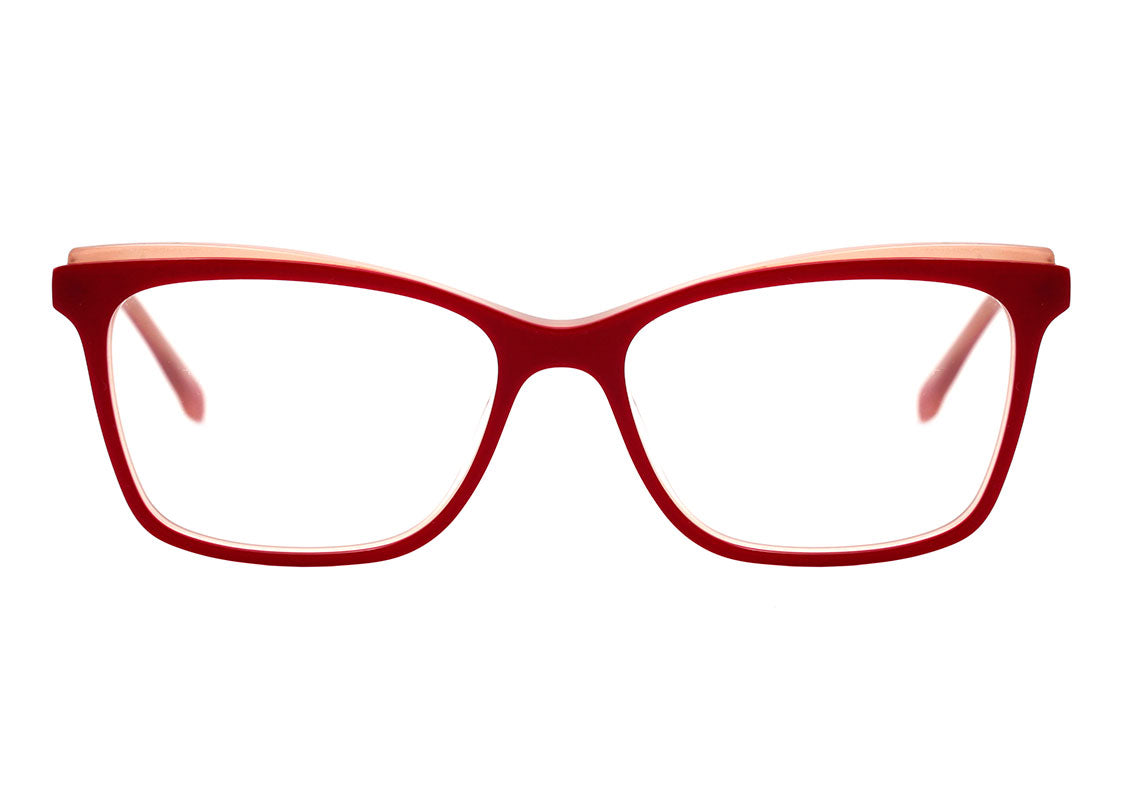 Ana Hickmann AH 6385 H02 Vermelho e Nude Translúcido Brilho - Lente 5,3 cm