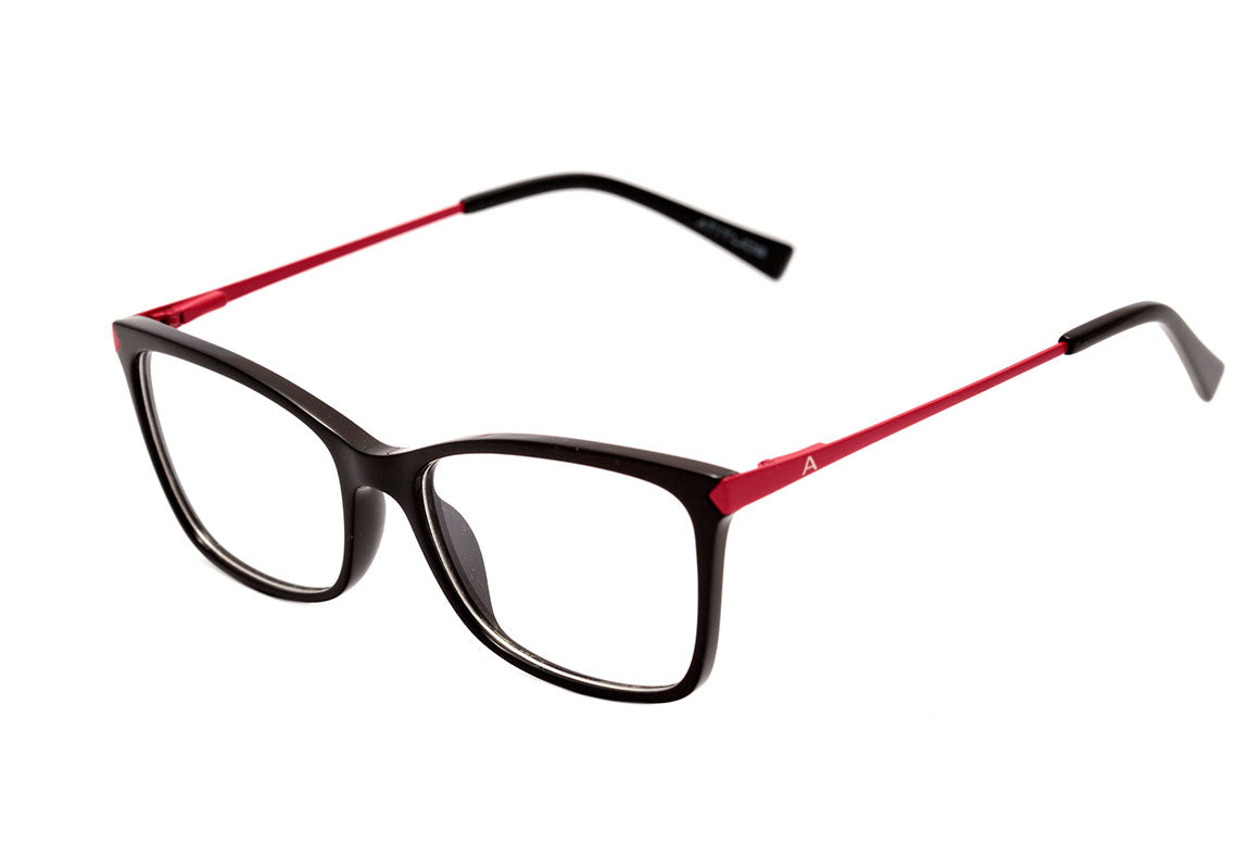 Atitude AT 6221 I A01 Preto Brilho e Vermelho Fosco - Lente 5,3 cm - Grau