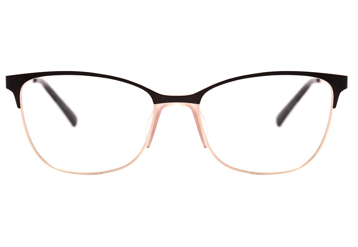 Bulget BG 1634 09A Preto Fosco e Dourado Brilho- Lente 5,4 cm - Grau