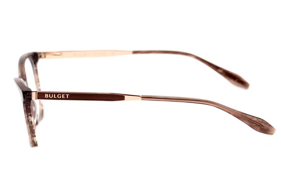 Bulget BG 6360 A01 Preto e Dourado Brilho - Lente 5,3 cm E02 Marrom Mesclado Translúcido Brilho Lente 5,3 Cm