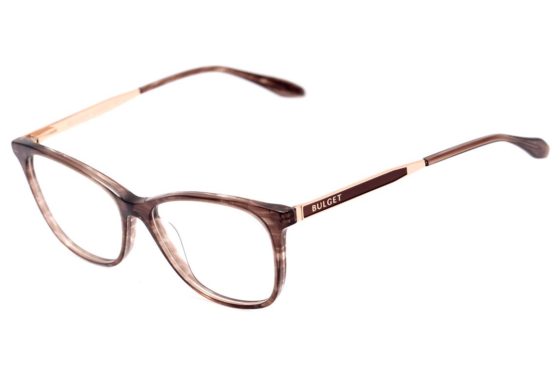 Bulget BG 6360 A01 Preto e Dourado Brilho - Lente 5,3 cm E02 Marrom Mesclado Translúcido Brilho Lente 5,3 Cm