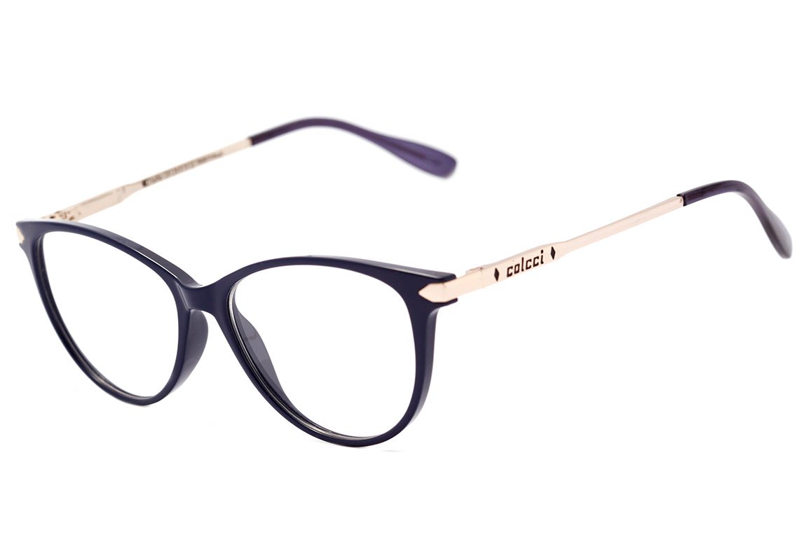 Óculos de Grau Colcci Sofia Azul Brilho - 53 mm