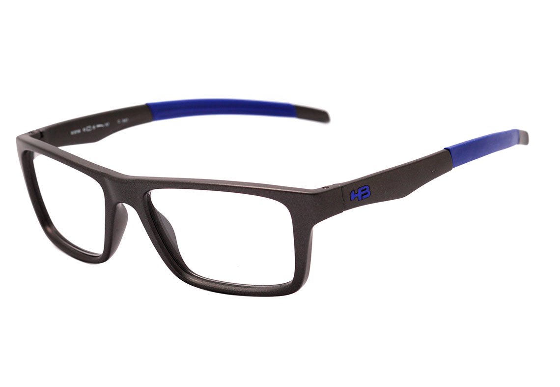 Óculos de Grau HB 93160 Switch Clip On Matte Graphite / Blue Chrome Polarized - 53 mm
