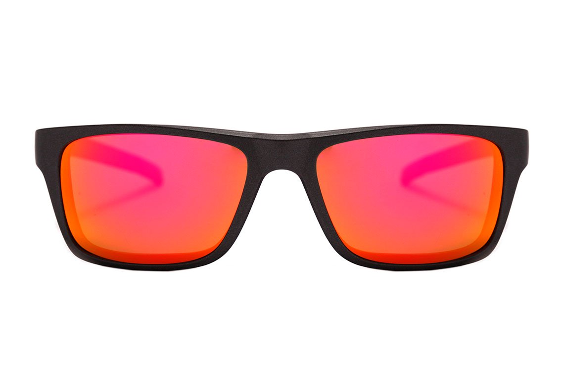 Óculos de Grau HB 93160 Switch Clip On Matte Graphite / Red Chrome Polarized - 53 mm