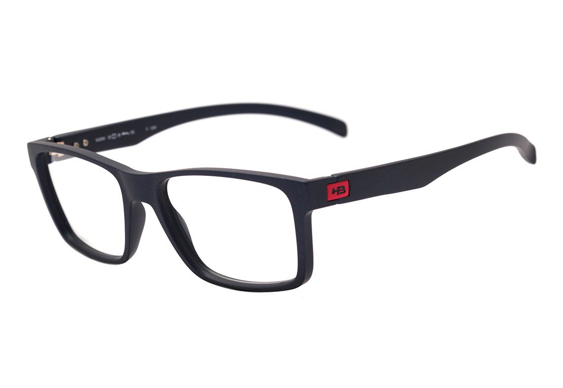 Óculos de Grau Hb 93161 Switch Clip On MATTE NAVY/ SILVER 53 mm