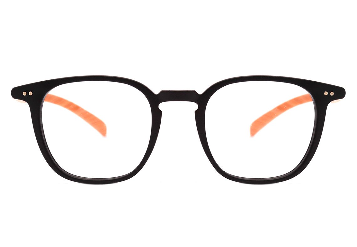 Óculos de Grau HB Polytech 93159 Matte Black Wood - 47 mm
