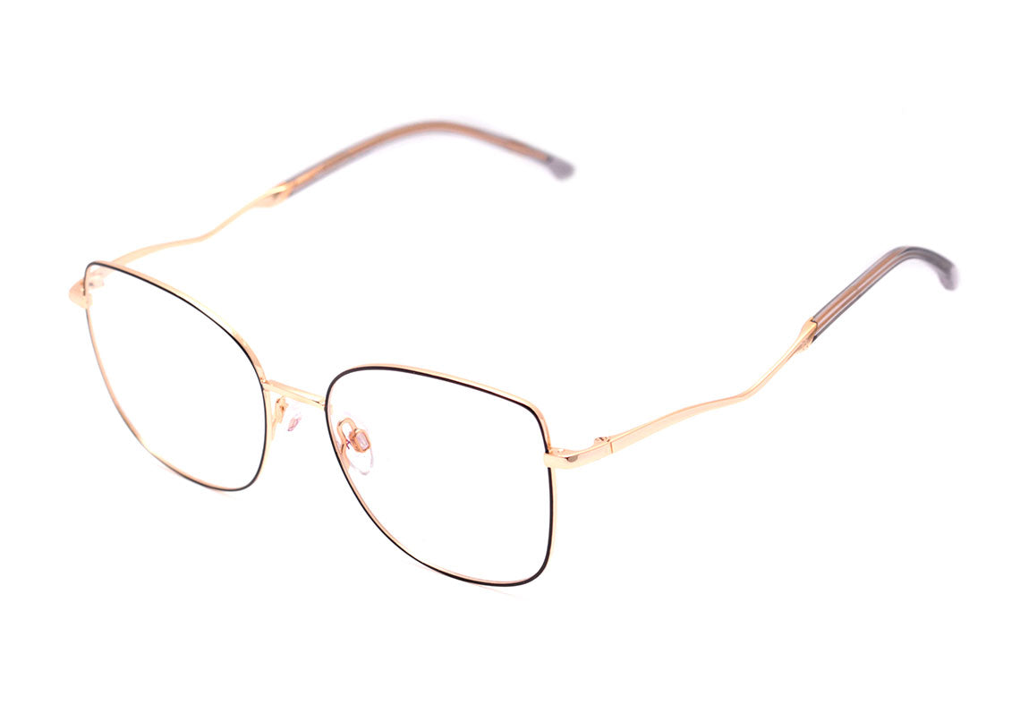 Hickmann HI 1119 09B Preto e Dourado Brilho - Lente 5,4 cm