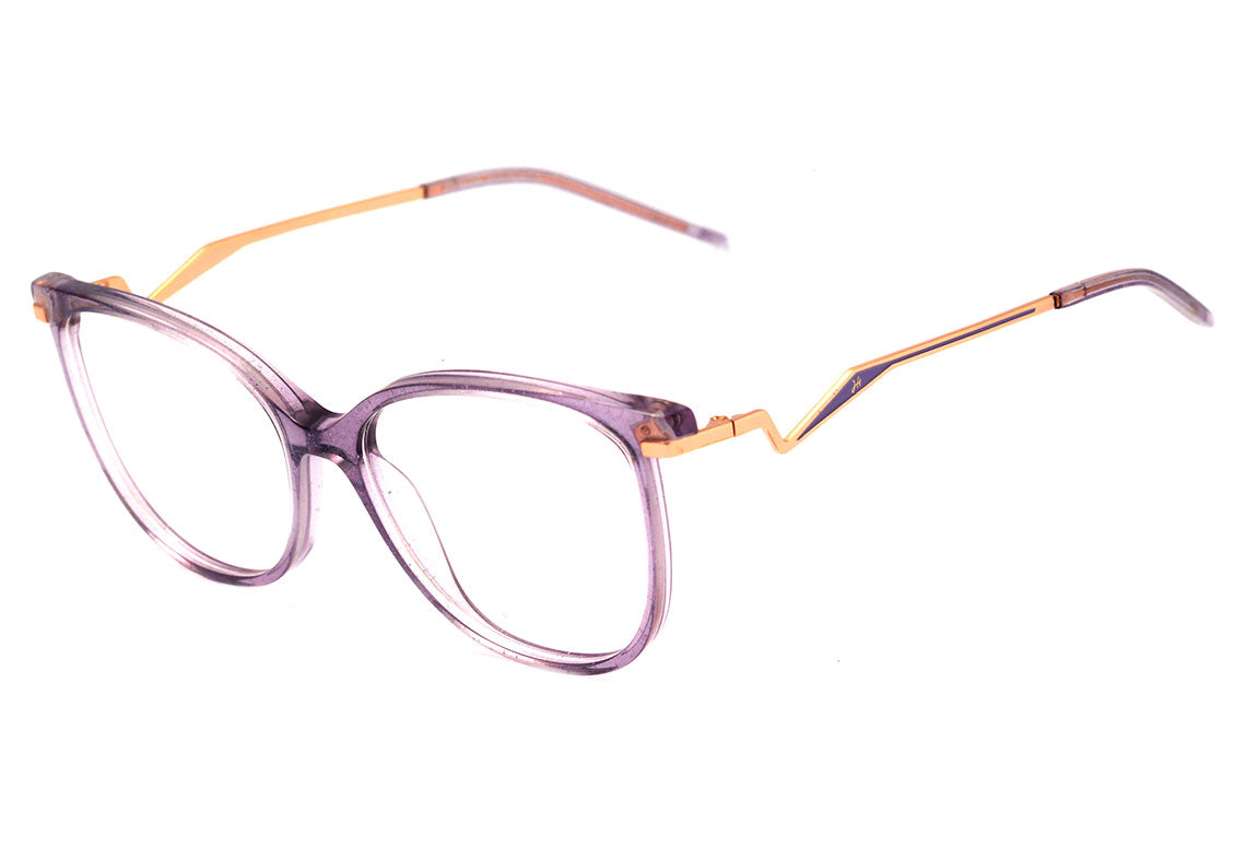 Hickmann Teen HI 6097 Y T02 Roxo Translúcido Brilho - Lente 5,1 cm