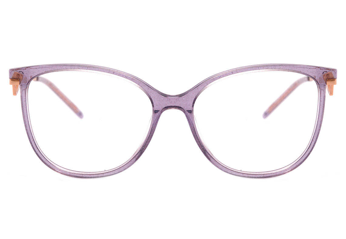 Hickmann Teen HI 6097 Y T02 Roxo Translúcido Brilho - Lente 5,1 cm