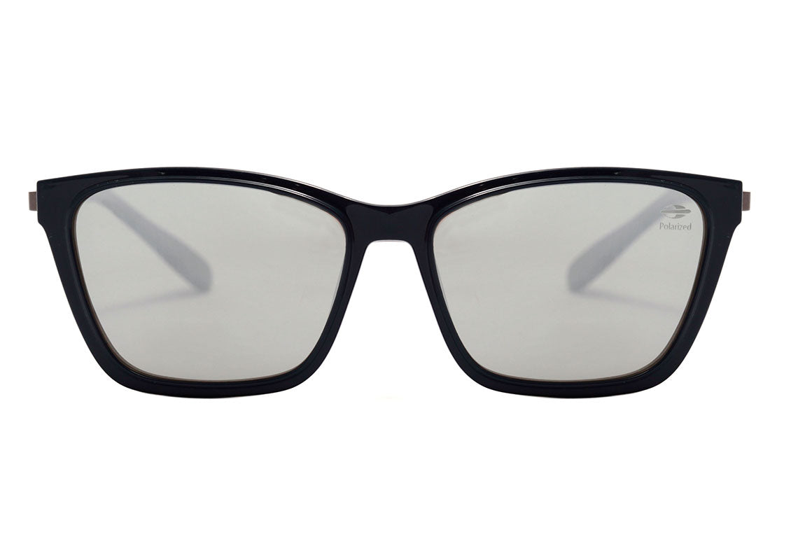 Mormaii Swap 3 Clip On Azul Brilho / Cinza Espelhado Polarizado - Lente 5,7 cm - Grau