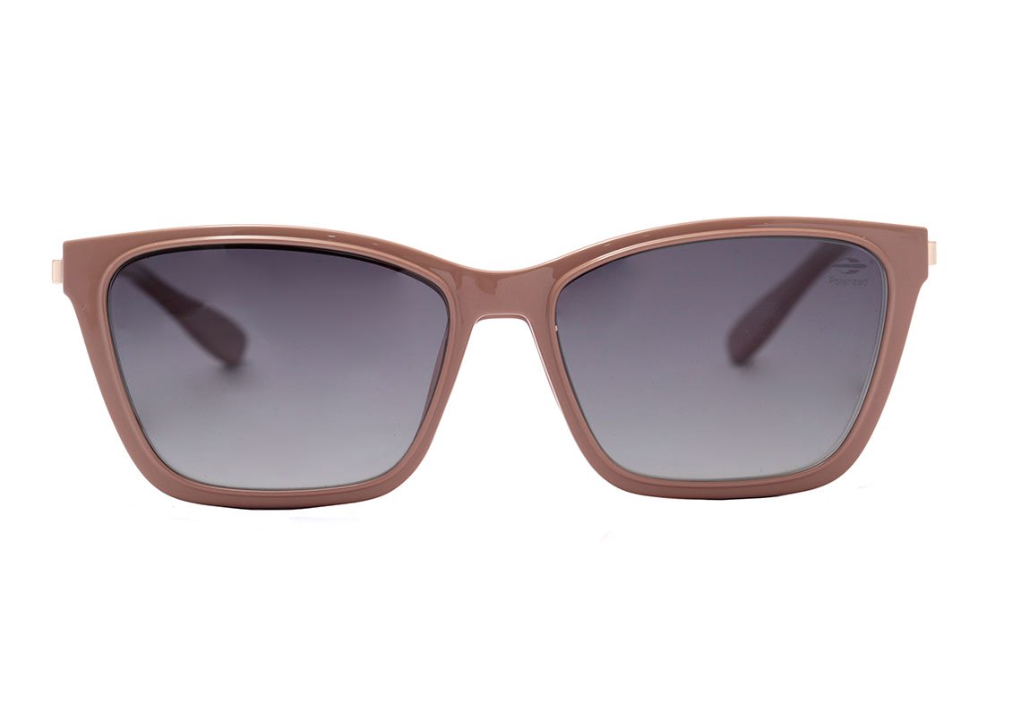 Mormaii Swap 3 Clip On Nude Translúcido Brilho / Cinza Degradê Polarizado - Lente 5,7 cm - Grau