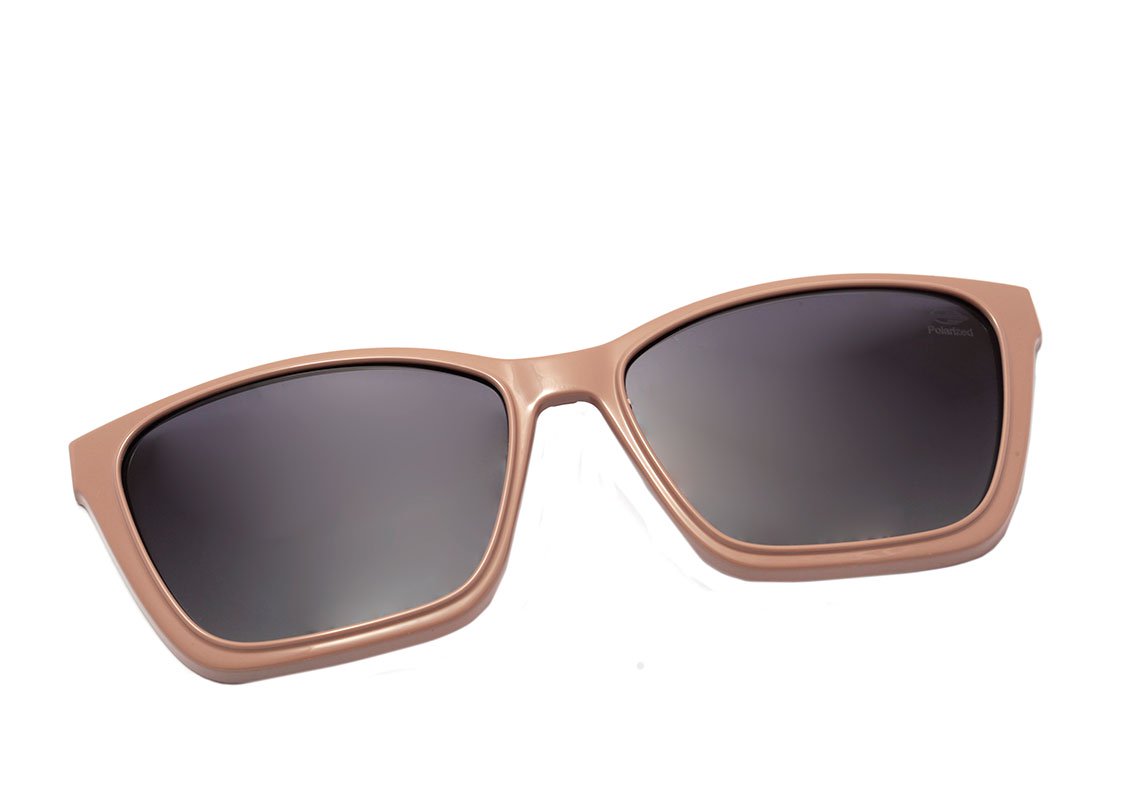 Mormaii Swap 3 Clip On Nude Translúcido Brilho / Cinza Degradê Polarizado - Lente 5,7 cm - Grau