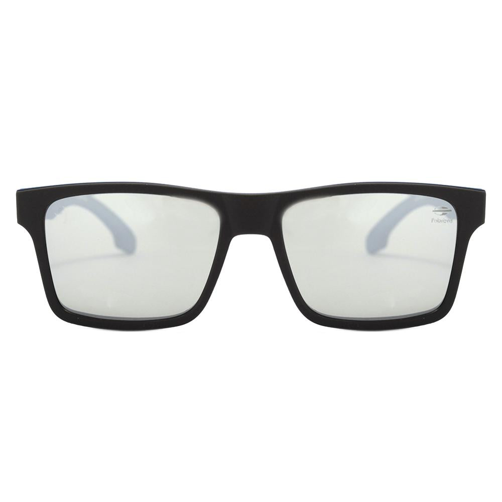 Mormaii Swap NG Clip On Preto e Azul Fosco / Prata Espelhado Polarizado - Lente 5,6 cm