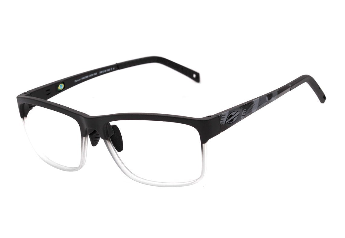 Mormaii Denver Preto e Transparente Fosco - Lente 5,8 cm - Grau