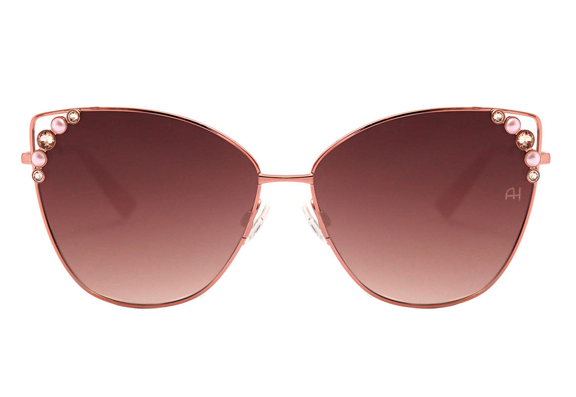 Óculos de Sol Ana Hickmann AH 3200 05A DOURADO BRILHO/ MARROM DEGRADÊ 61 mm
