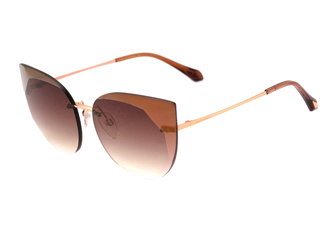 Óculos de Sol Ana Hickmann AH 3202 04B Dourado Brilho / Marrom Degradê - 63 mm