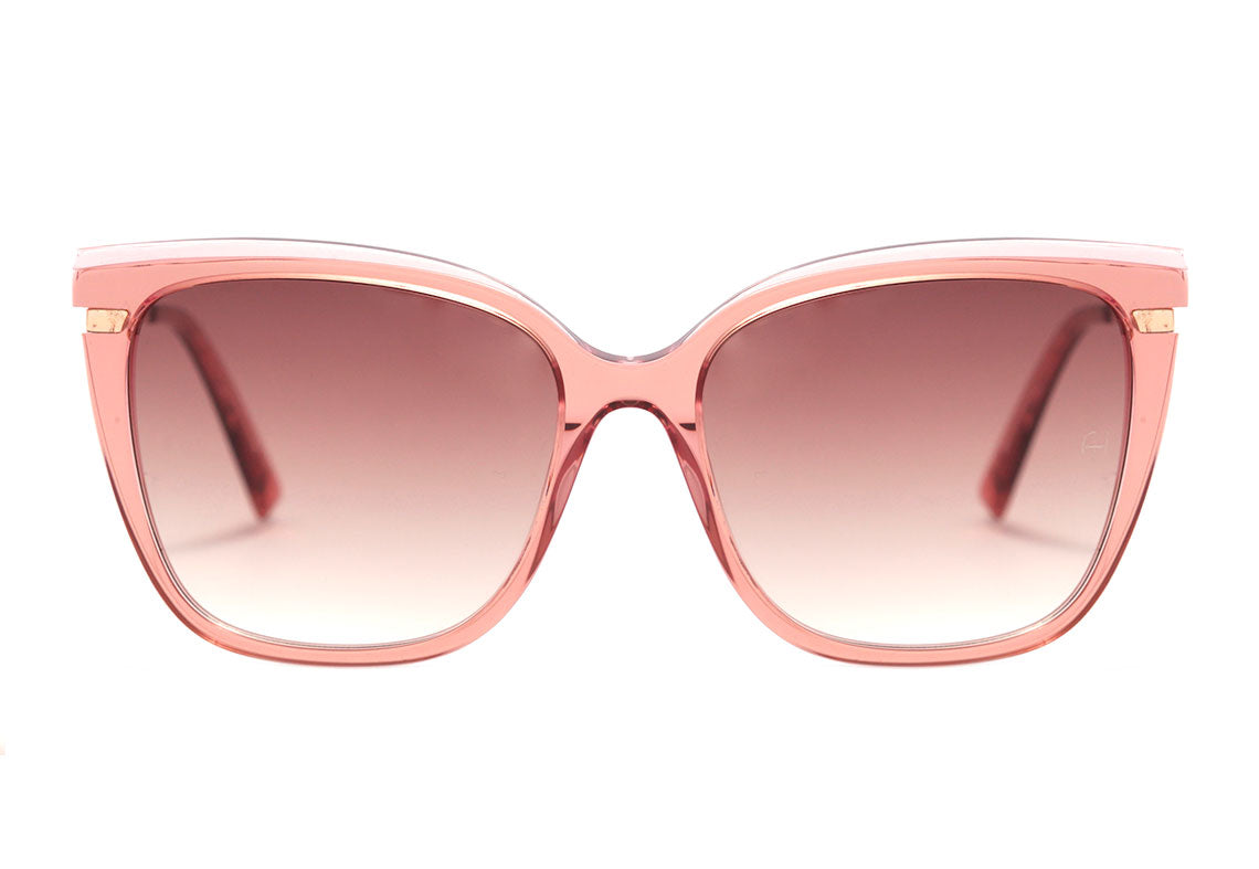 Ana Hickmann AH 9282 H03 Rosa Translúcido e Dourado Brilho/ Marrom Degradê Lente 5,7 cm