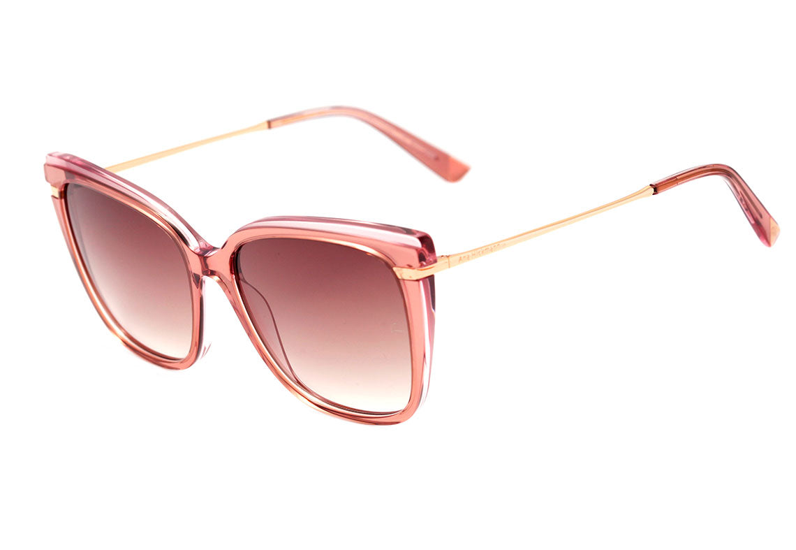 Ana Hickmann AH 9282 H03 Rosa Translúcido e Dourado Brilho/ Marrom Degradê Lente 5,7 cm