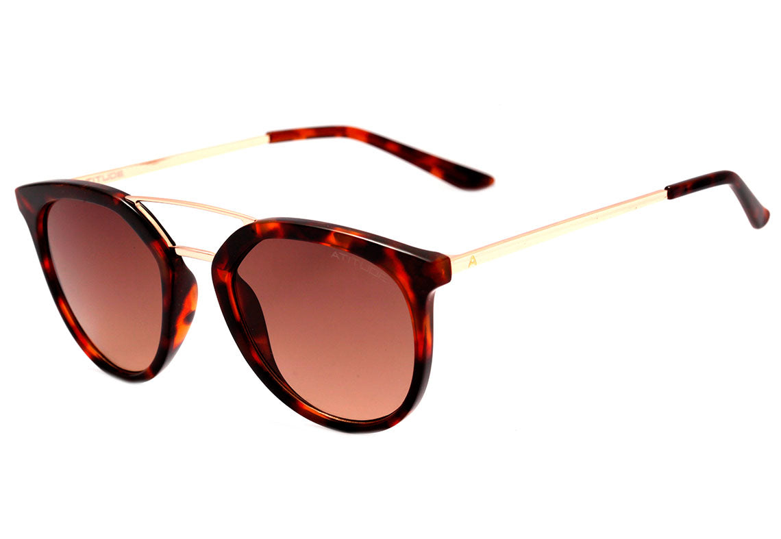 Atitude AT 5431 G21 Marrom Mesclado e Dourado Brilho / Marrom Degradê - Lente 5,3 cm