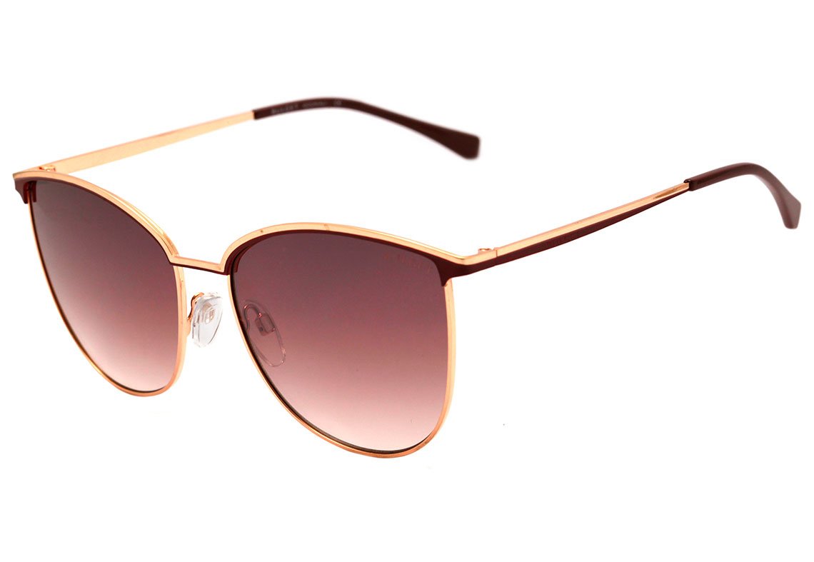 Óculos de Sol Bulget BG 3260 09A PRETO FOSCO E DOURADO BRILHO/ PRETO DEGRADÊ ESPELHADO Lente 5,9 cm