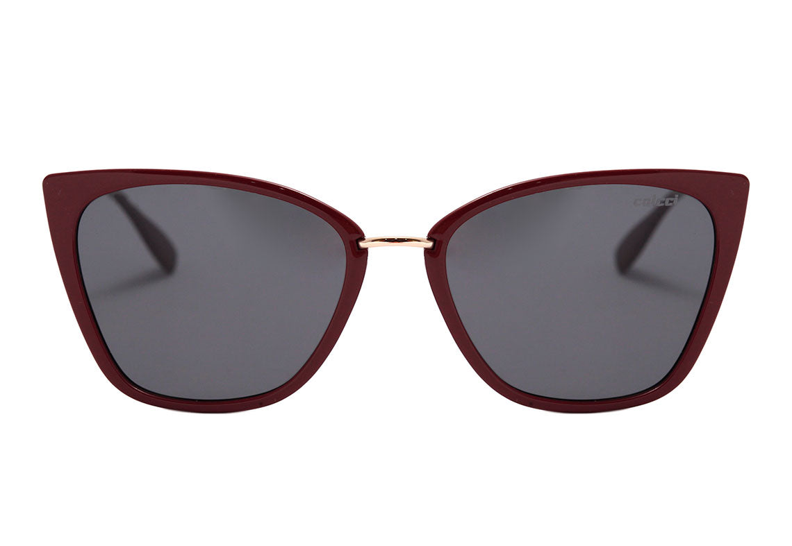 Óculos de Sol Colcci Aretha Vinho e Dourado Brilho / Cinza Unico - 57 mm
