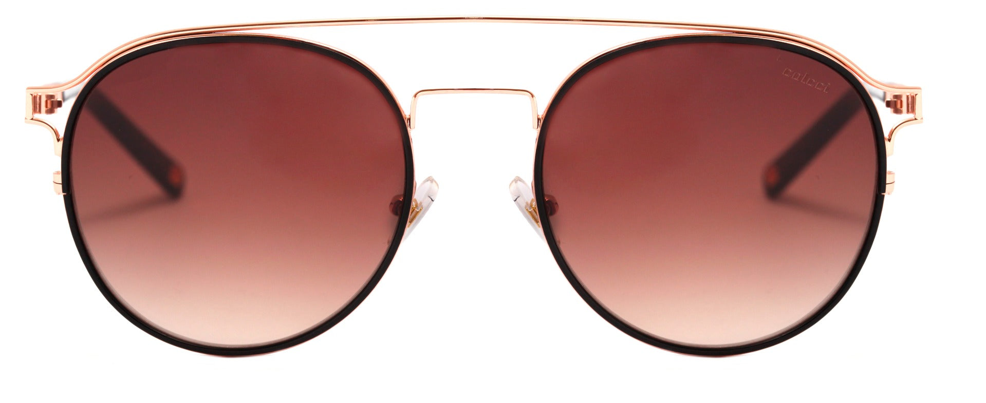Óculos de Sol Colcci C0142 Preto e Dourado Brilho/ Marrom Degradê