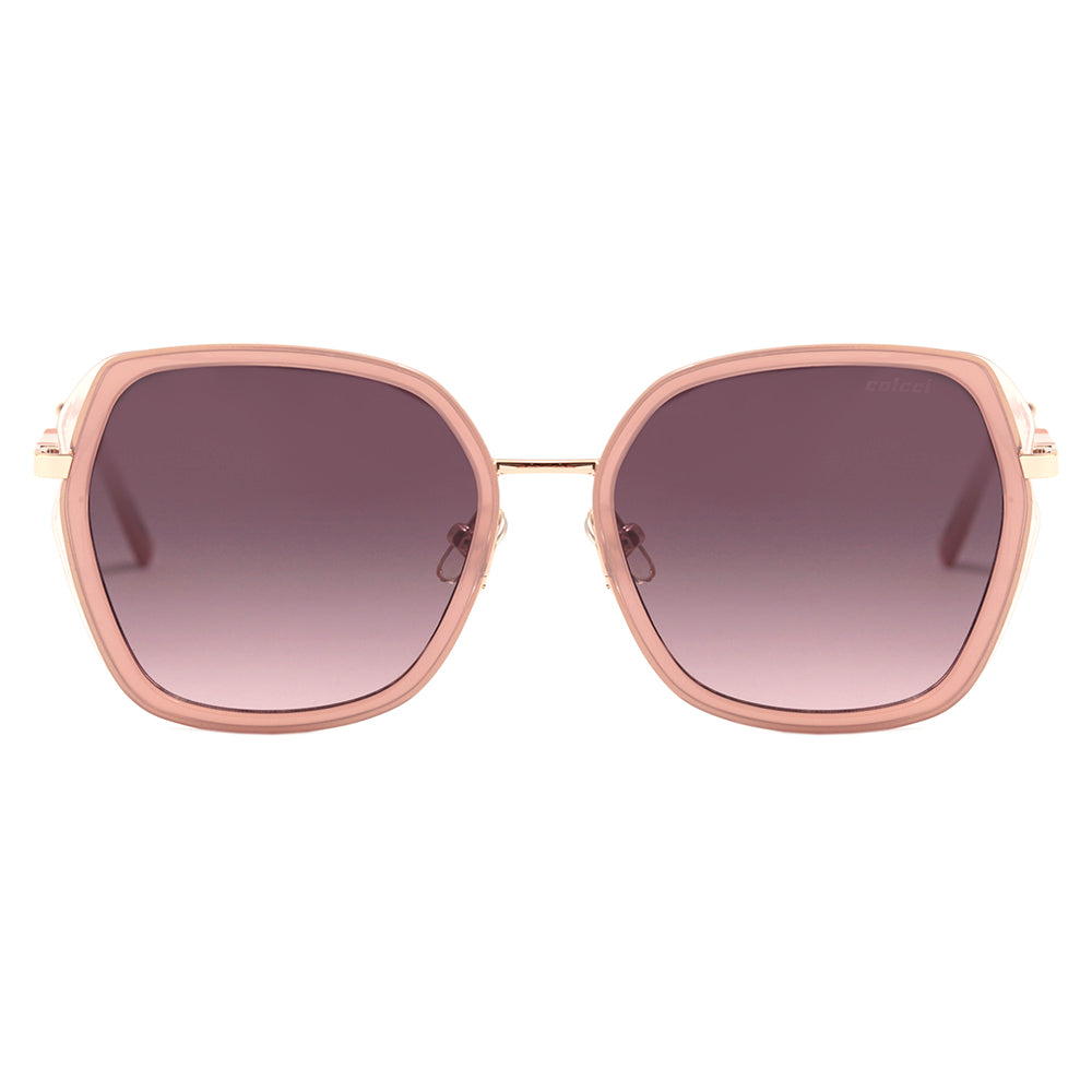 Colcci C0163 Rosa Translúcido Brilho / Cinza e Rosa Degradê - Lente 5,7 cm
