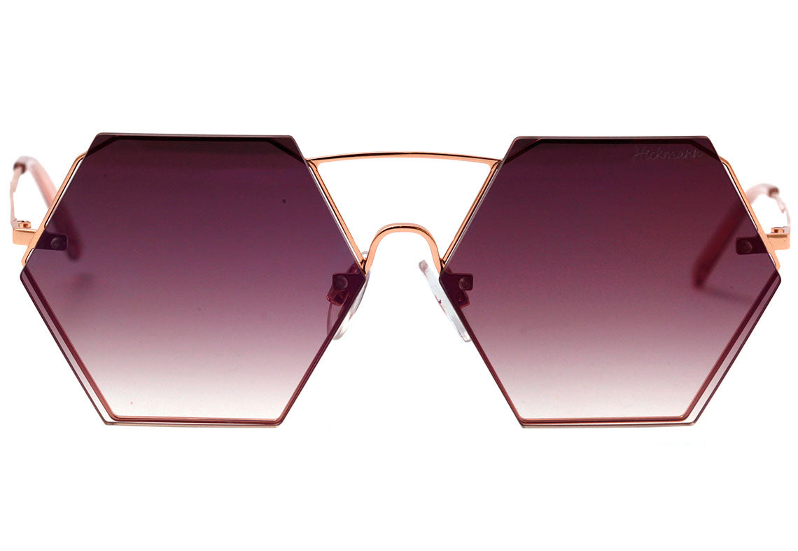 Óculos de Sol Hickmann HI 3086 04B Dourado Brilho / Roxo Degradê Espelhado - 59 mm