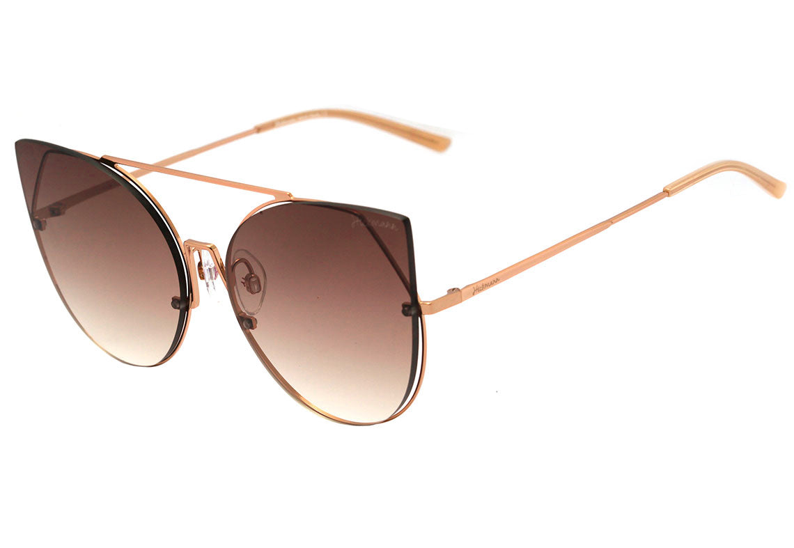 Hickmann HI 3087 05A Dourado Brilho / Marrom Degradê - 59 mm - Sol