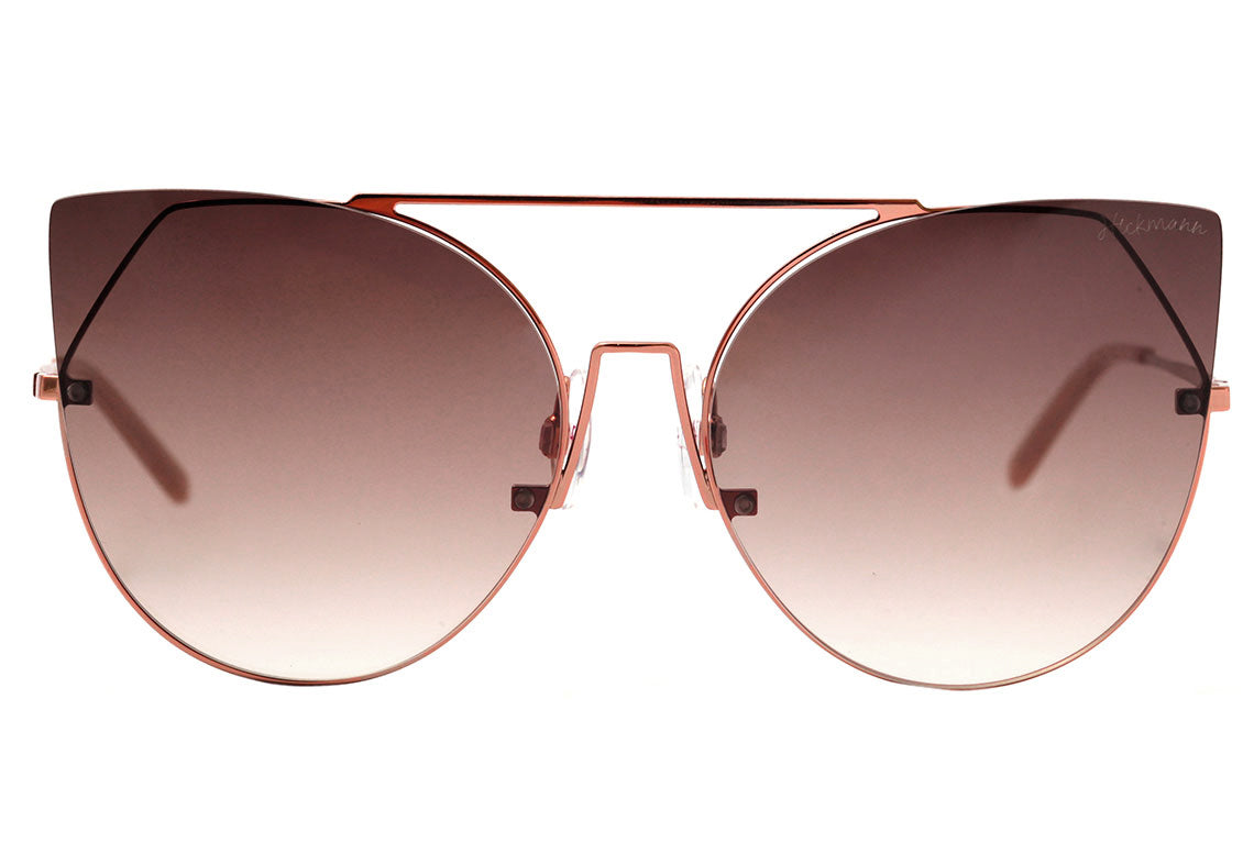 Hickmann HI 3087 05A Dourado Brilho / Marrom Degradê - 59 mm - Sol