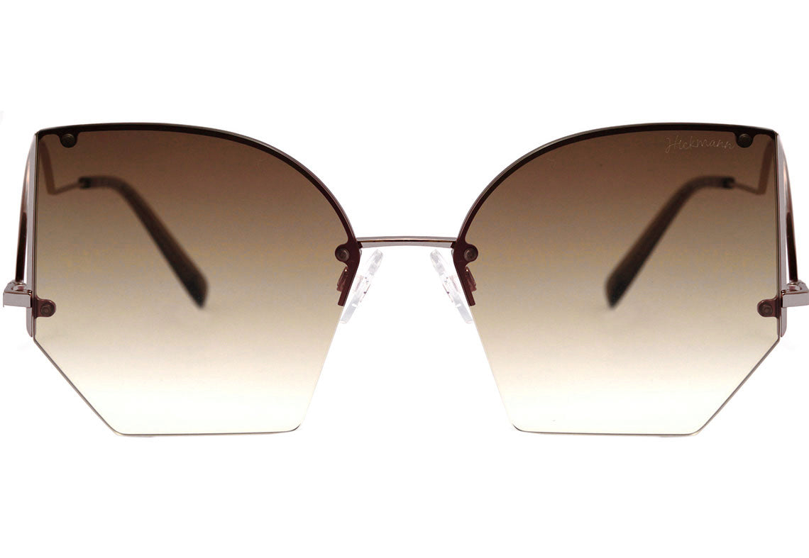 Óculos de Sol Hickmann HI 3093 01A PRATA BRILHO/ MARROM DEGRADÊ 59 mm