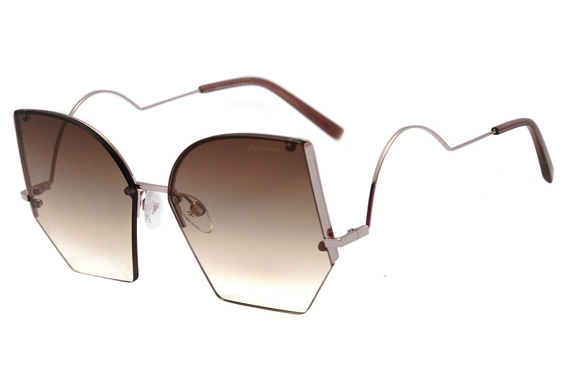 Óculos de Sol Hickmann HI 3093 01A PRATA BRILHO/ MARROM DEGRADÊ 59 mm