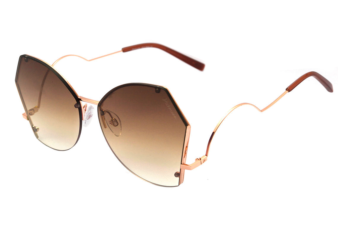Óculos de Sol Hickmann HI 3094 04B Dourado Brilho / Marrom Degradê - 61 mm