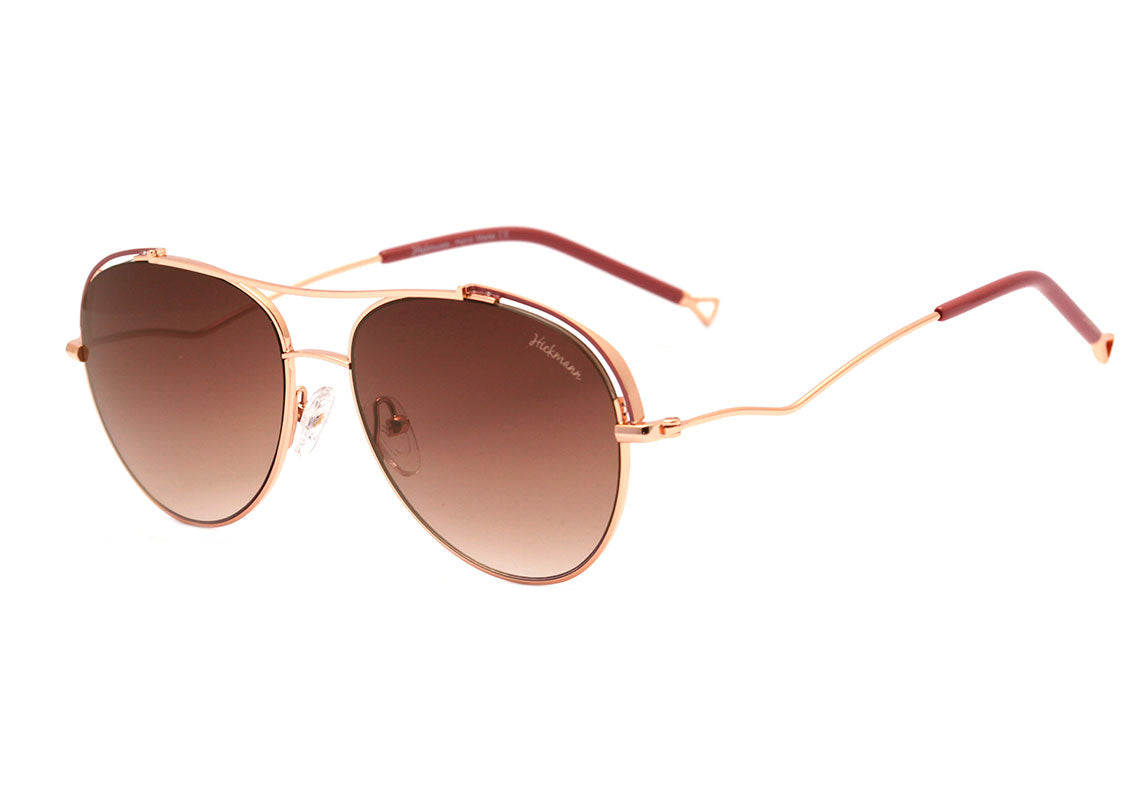 Hickmann HI 3098 01A Dourado Brilho / Marrom Degradê - 55 mm