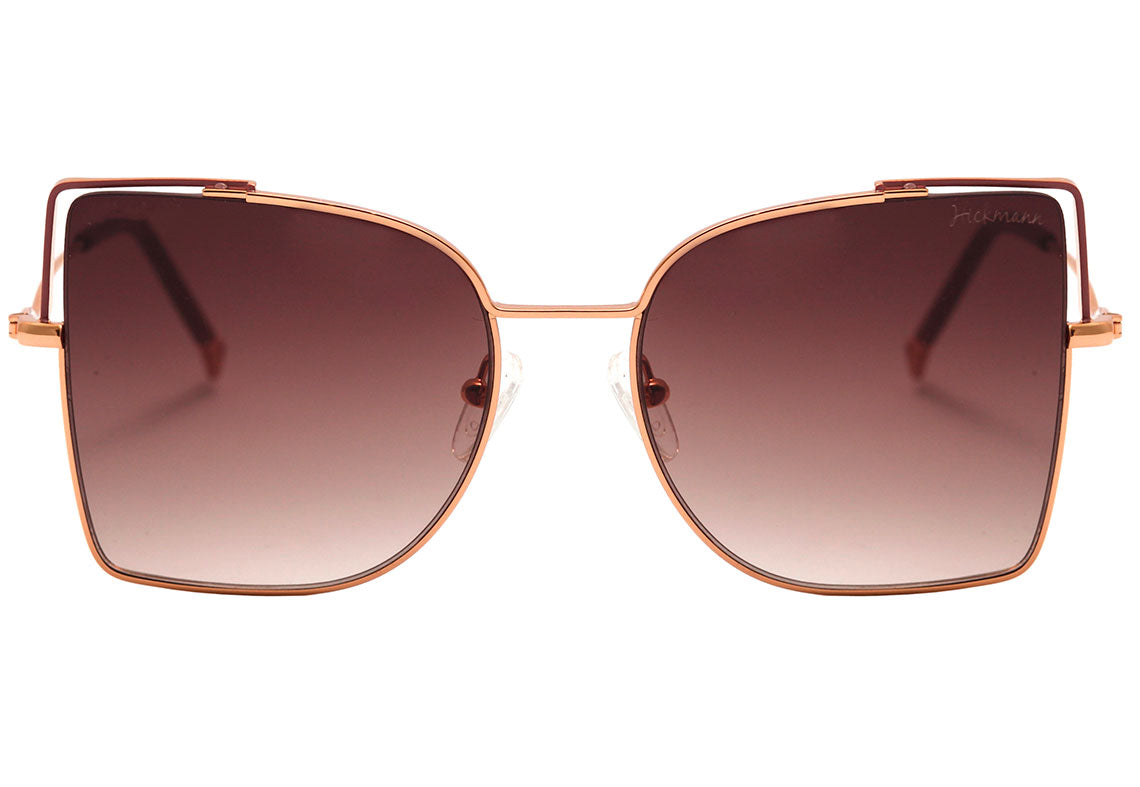 Hickmann HI 3099 01A Dourado Brilho / Marrom Degradê - Lente 5,3 cm