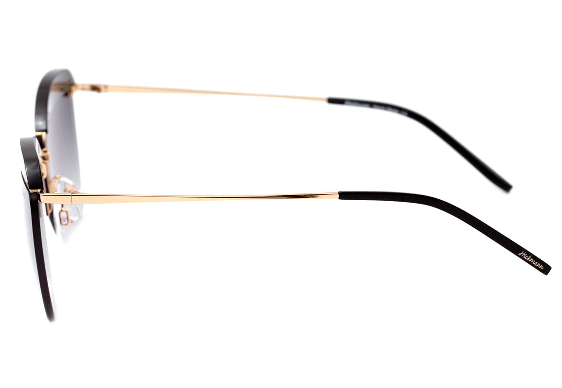 Hickmann HI 3108 A01 Preto e Dourado Brilho / Cinza Degradê - Lente 5,7 cm