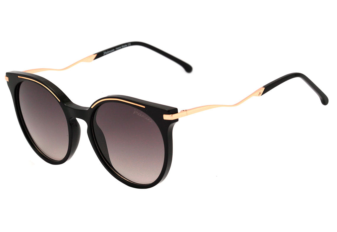 Óculos de Sol Hickmann HI 9089 I A01 PRETO E DOURADO BRILHO/ PRETO DEGRADÊ Lente 5,1 cm