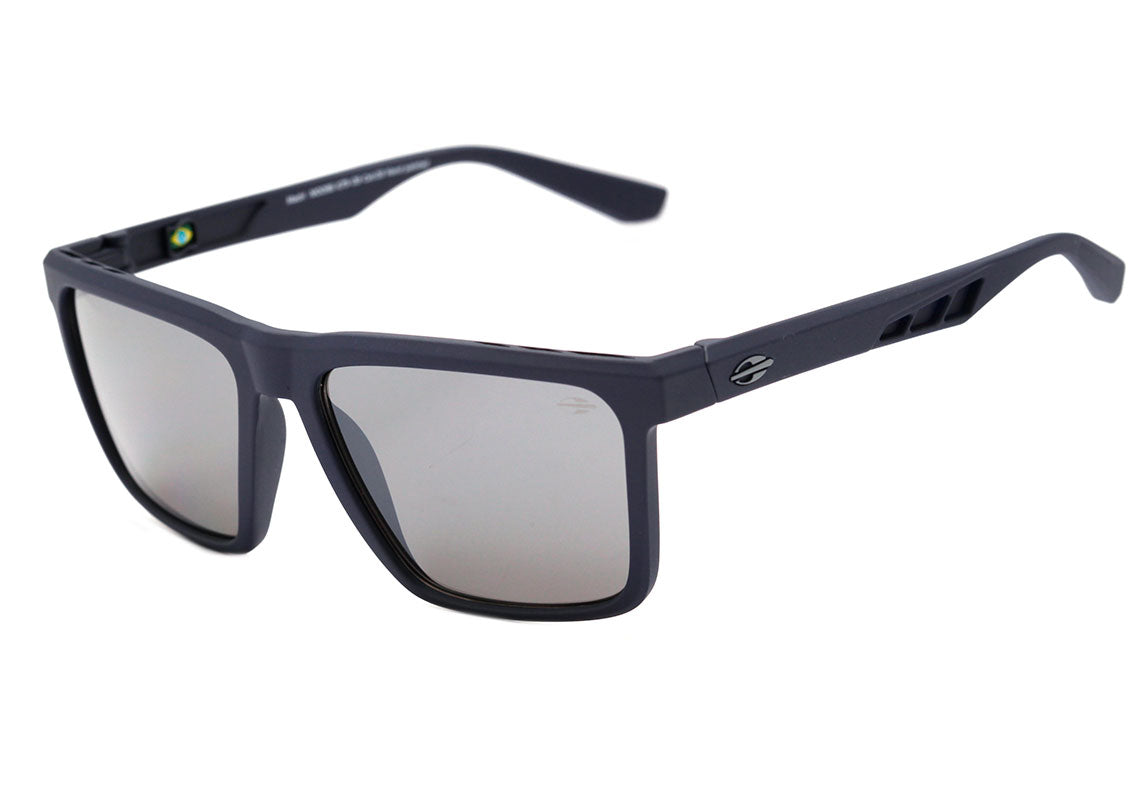 Óculos de Sol Mormaii Madri Azul Fosco / Cinza Espelhado Unico - Lente 5,6 cm