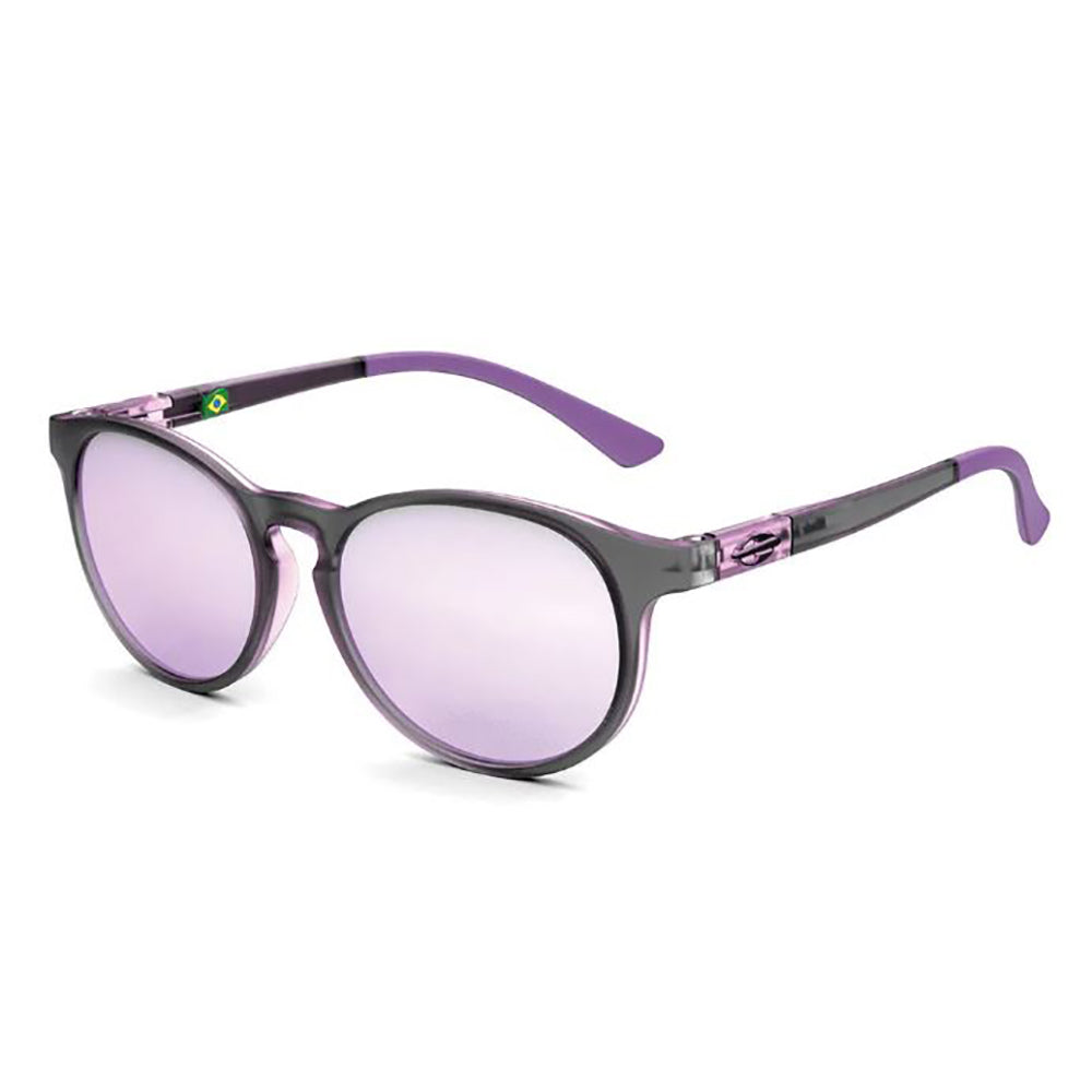 Óculos de Sol Mormaii Ollie Sun NXT Infantil Preto e Lilás Fosco / Lilás Espelhado Polarizado Unico - Lente 4,8 cm