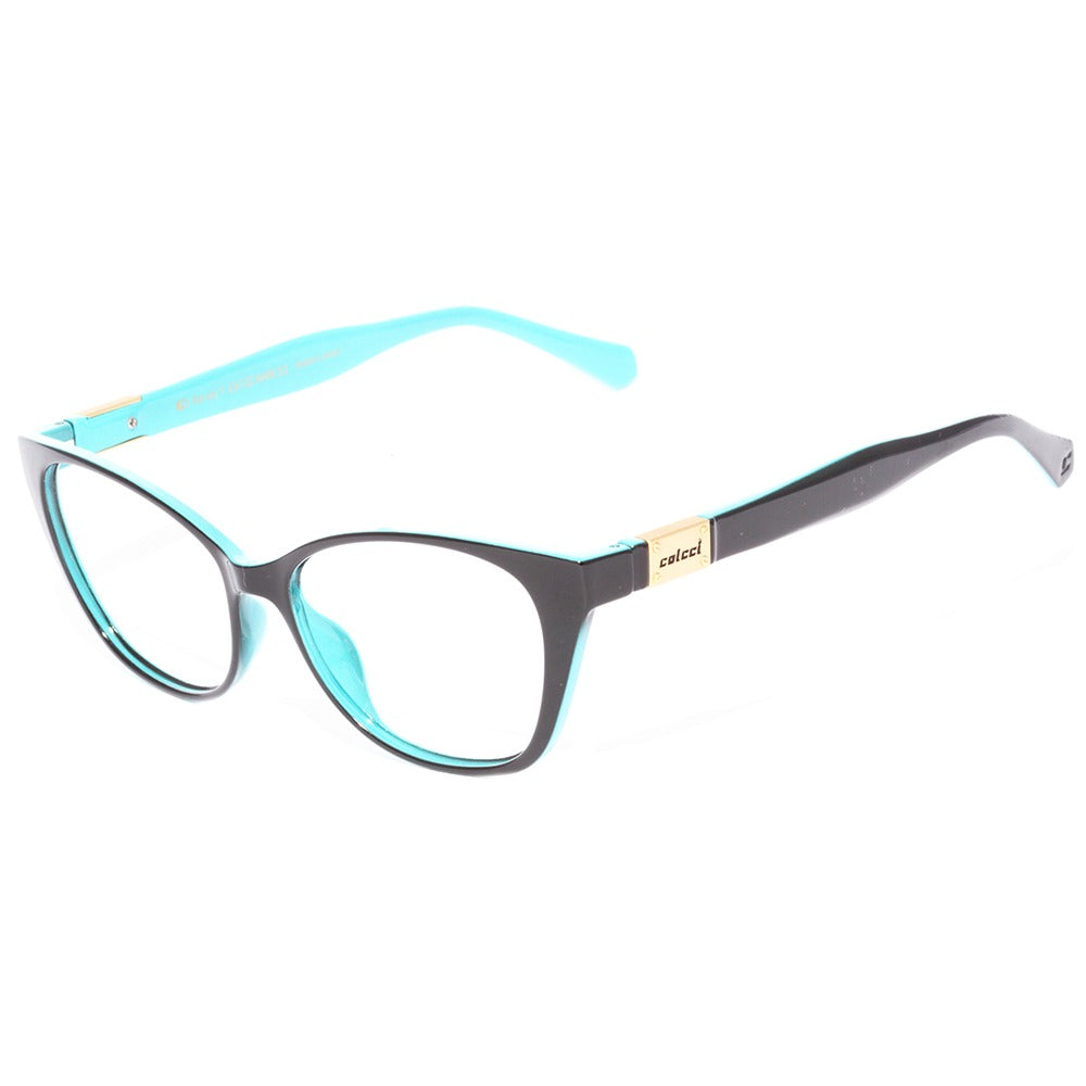 COLCCI BANDY 1 CLIP ON - Preto e Azul Brilho/ Dourado Espelhado Polarizado Lente 5,2 cm