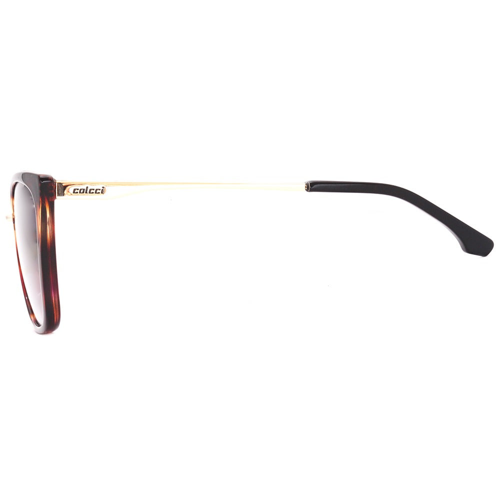 Colcci Aretha Marrom Mesclado e Dourado Brilho/ Preto Degradê - Lente 5,3 cm