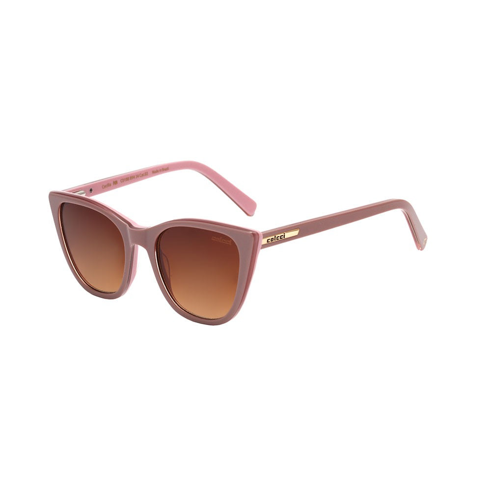 Infantil Colcci Cecilia Fun Rosa Brilho/ Marrom - 44 mm