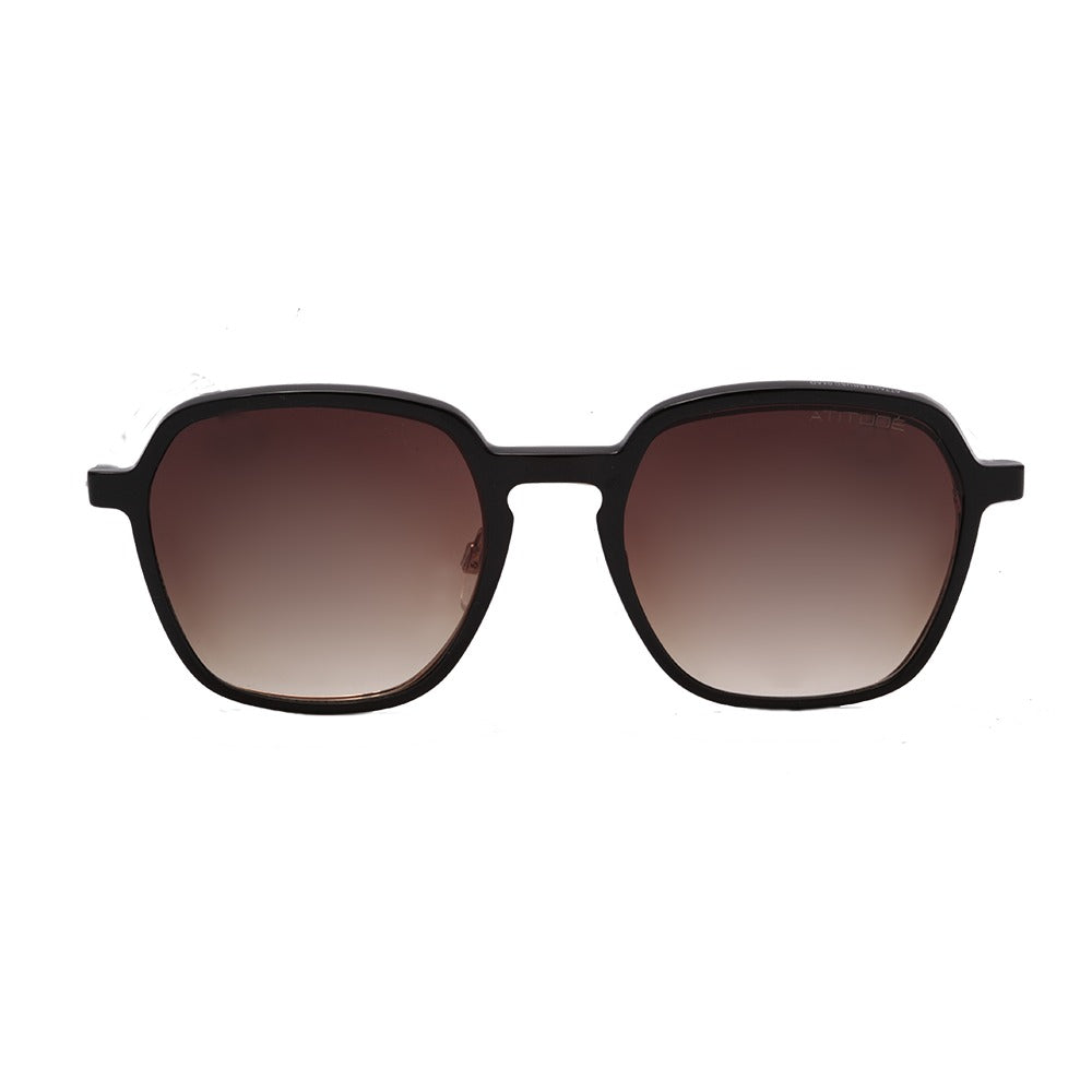 Atitude Attach Brusc Clip On 04A Dourado e Preto Brilho/ Marrom Degradê - Grau - 51 mm