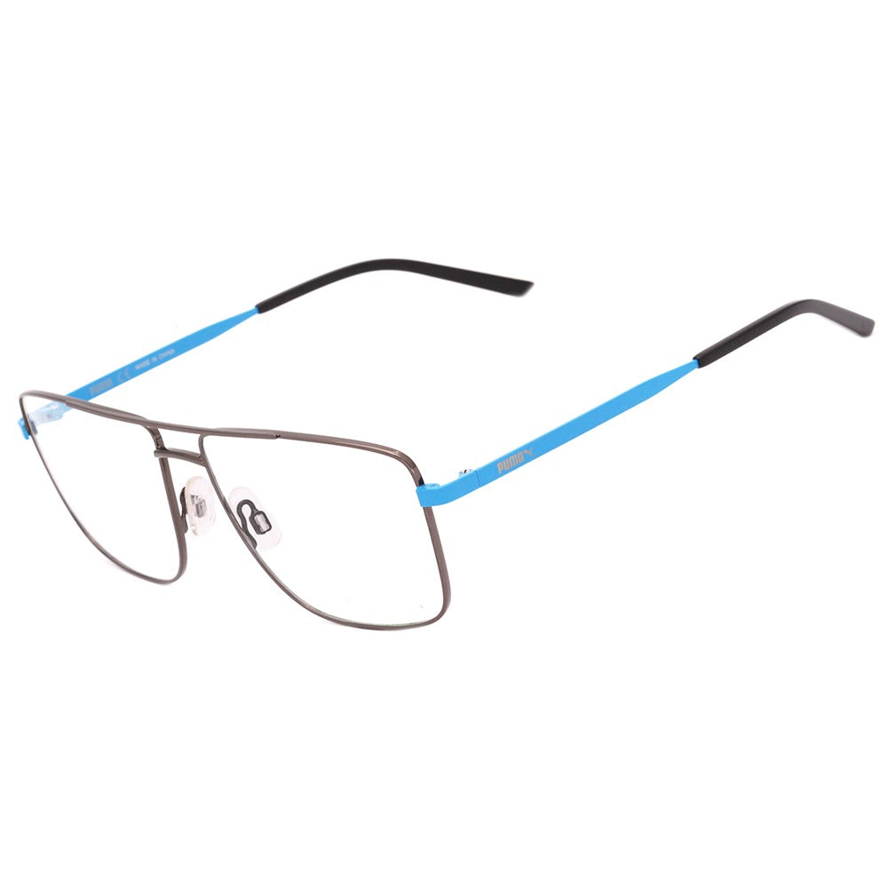 Puma PU0216O 003 Cinza Brilho e Azul Fosco - 58 mm