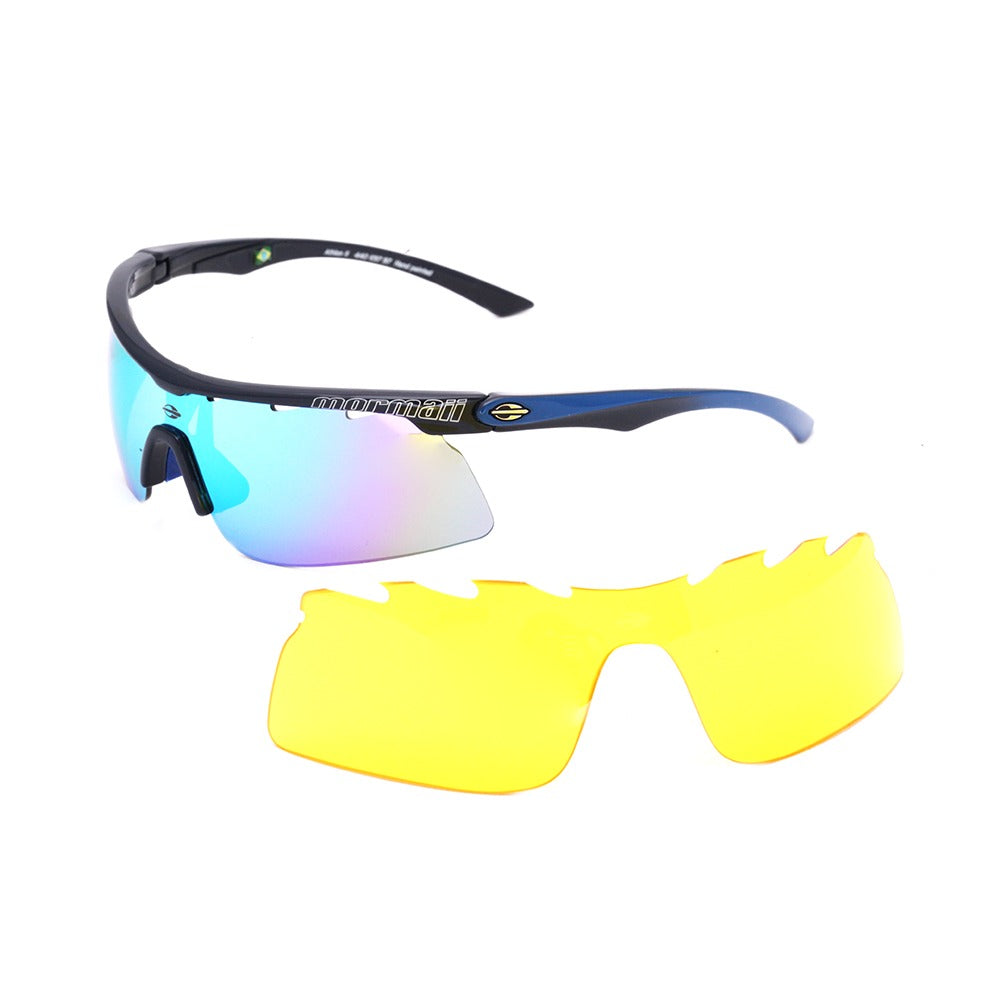 Mormaii Athlon II Azul Brilho/ Azul Espelhado/ Amarelo - 150 mm