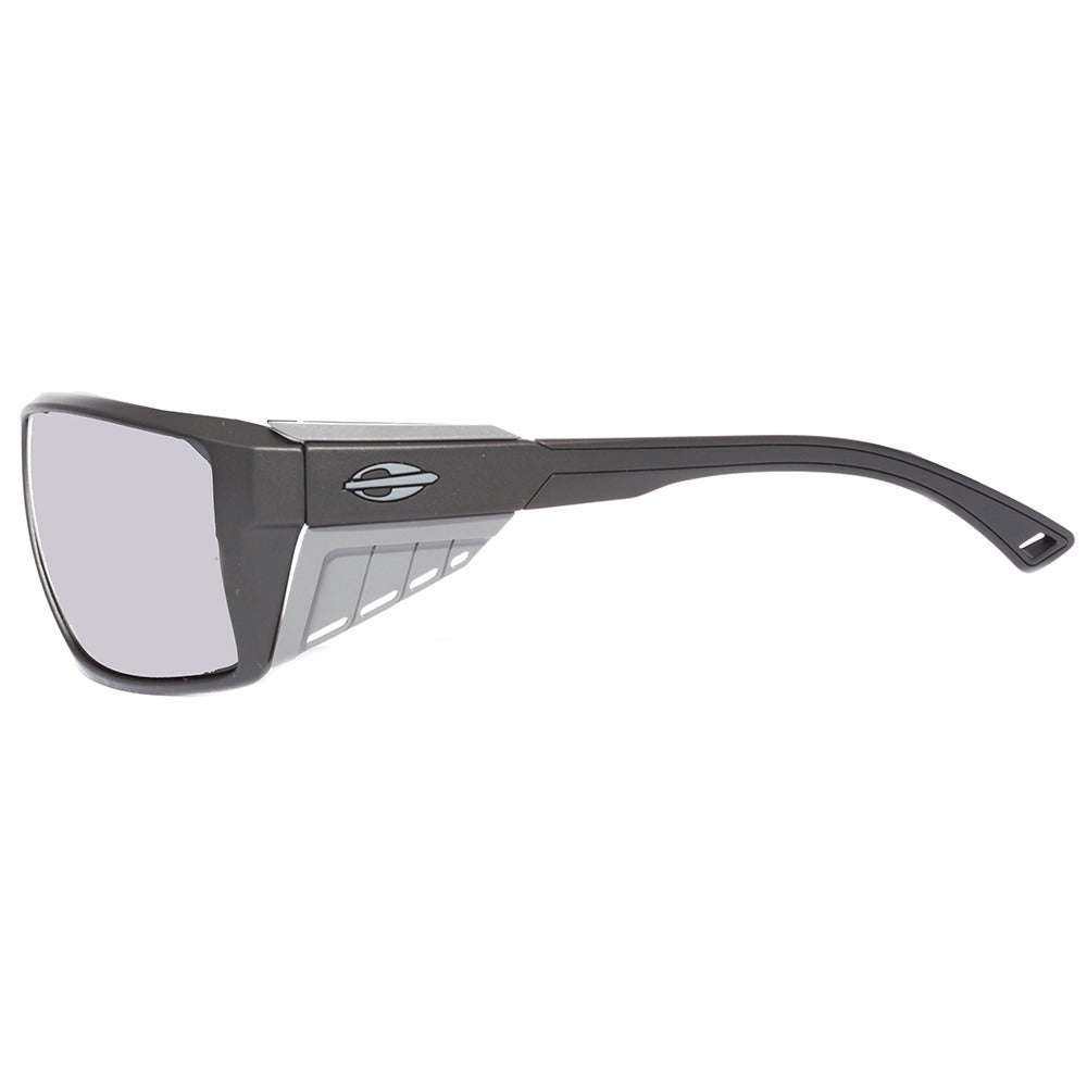 Mormaii Side Shield Preto e Cinza Fosco/ Preto Polarizado - Lente 7,0 cm