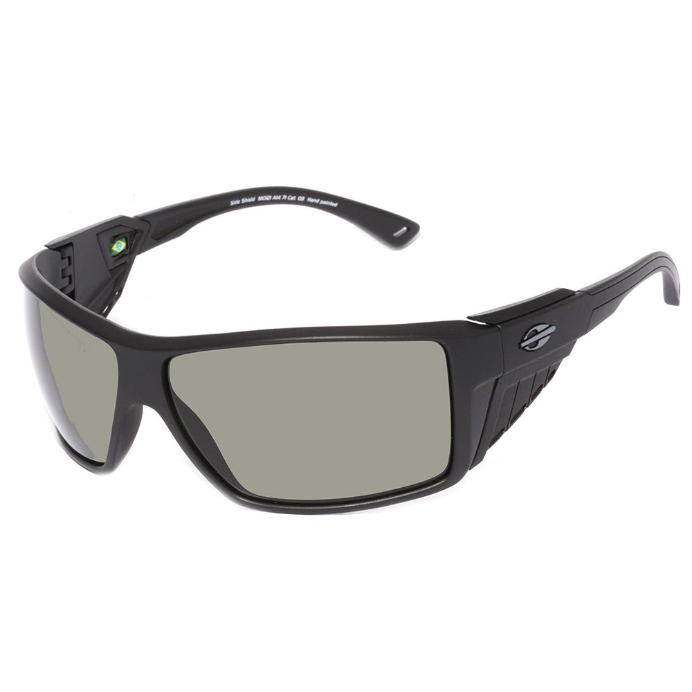 Mormaii Side Shield Preto Fosco/ Verde G15 - Lente 7,0 cm